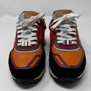 Bally Women’s Red and Orange Leather Sneakers